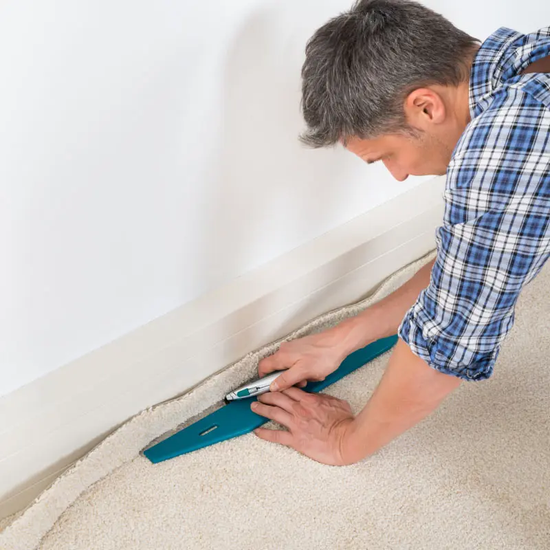 carpet cut and stitching